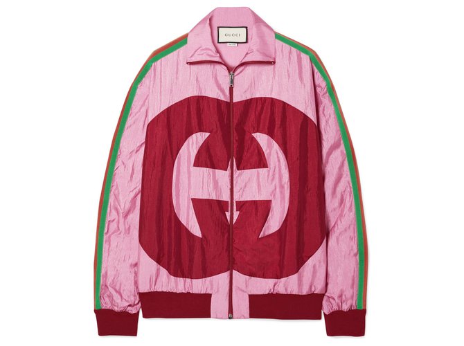 Gucci nueva chaqueta deportiva con logo GG Rosa  ref.219551