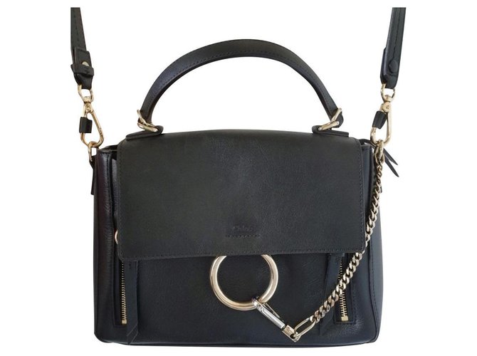 Chloé Chloe faye day Black Leather  ref.219590