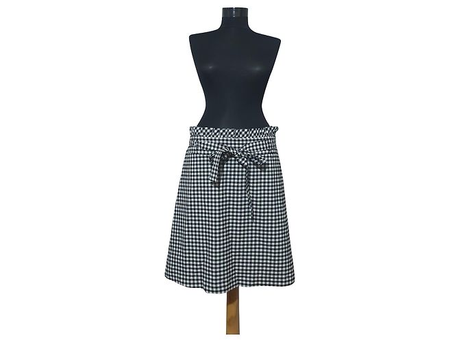 Cynthia Rowley Gingham Midi Rock Mehrfarben