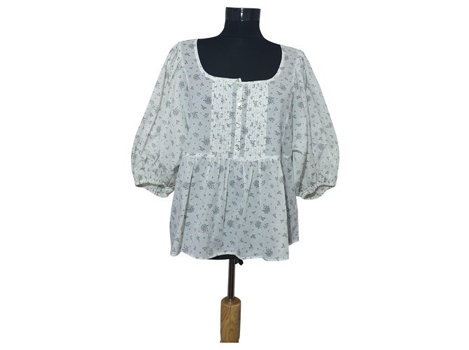 & Other Stories Top Bianco Multicolore Cotone  ref.219635