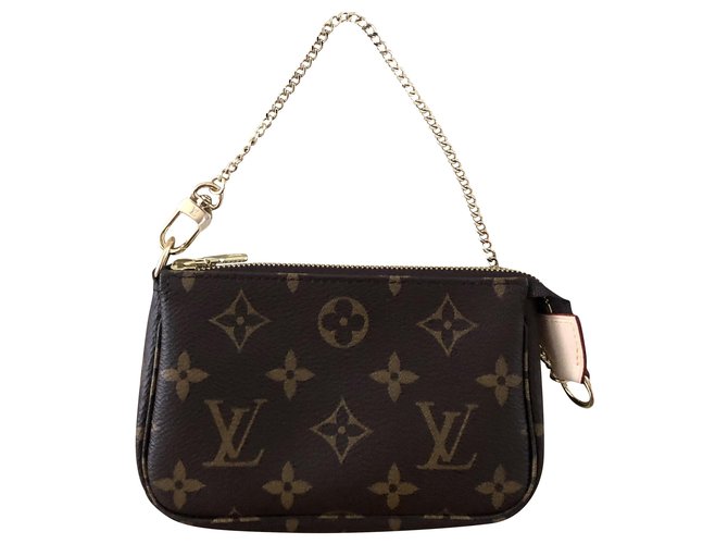 Louis Vuitton Mini Monogram Accessory Pouch Brown Cloth  ref.219655