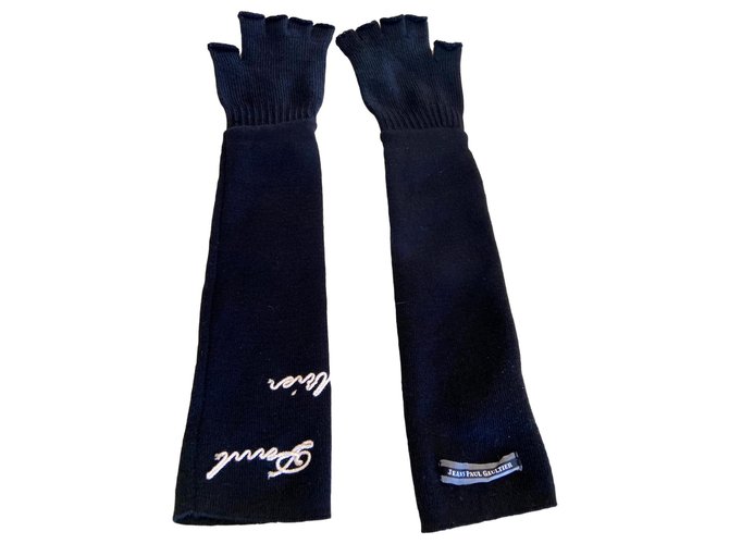 Jean Paul Gaultier Gloves mittens Black Wool  ref.219678