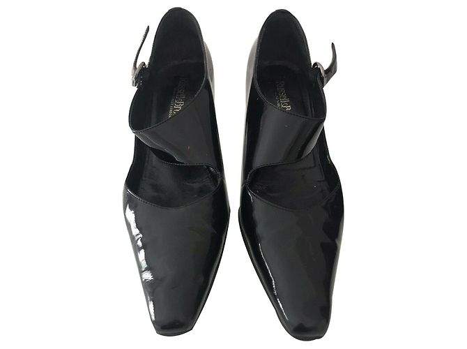 Russell & Bromley Black patent Mary Janes
