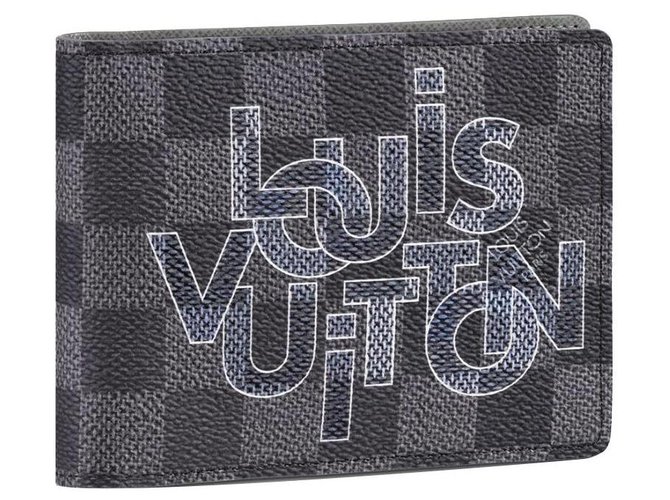 Louis Vuitton Carteira múltipla LV Novo Cinza Couro  ref.219915