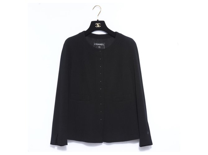 Chanel BLACK MINIMAL FR38 Wool  ref.219921