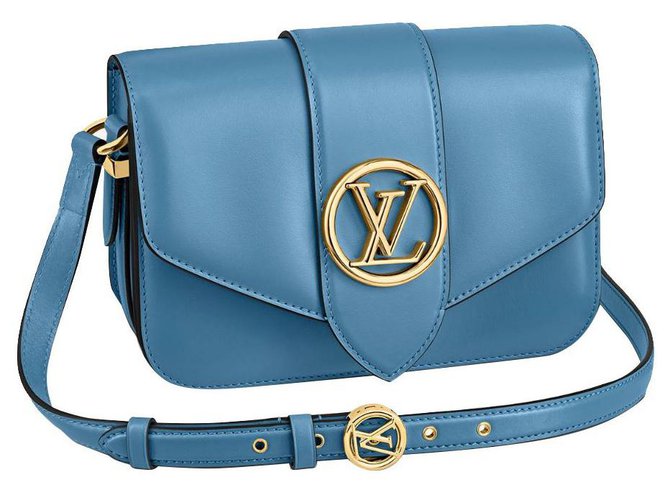 Louis Vuitton LV Pont 9 Handbag new Light blue Leather  ref.219964
