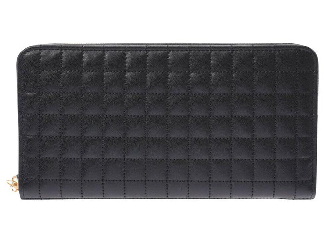 Portefeuille Céline Veau façon poulain Noir  ref.220040