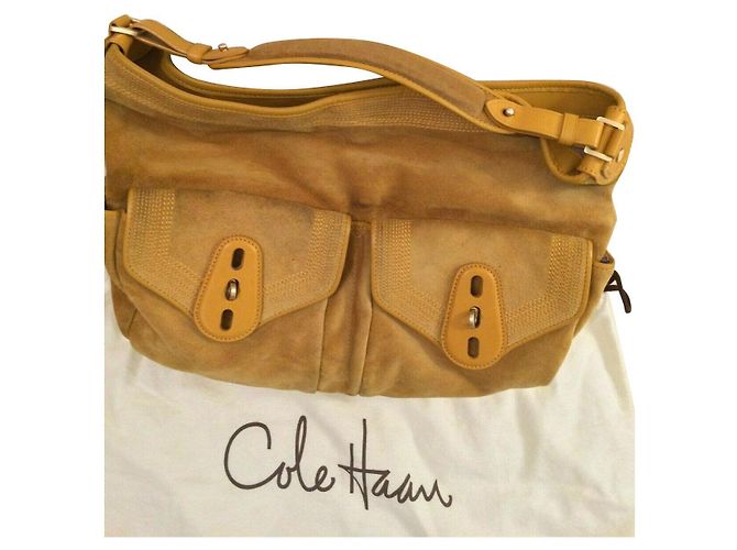 Borsa Cole Haan in camoscio gialla Giallo