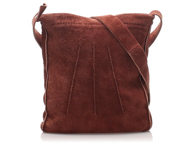 Hermès Hermes Brown Suede Crossbody Bag Leather  ref.220078