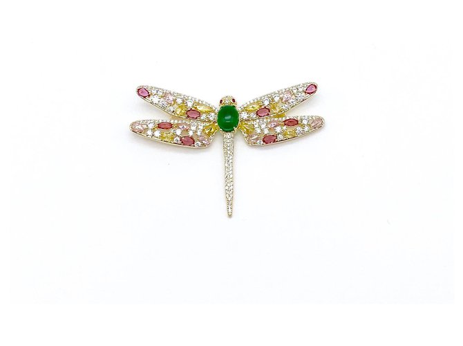 Autre Marque Dragonfly brooch Gold hardware Metal  ref.220177