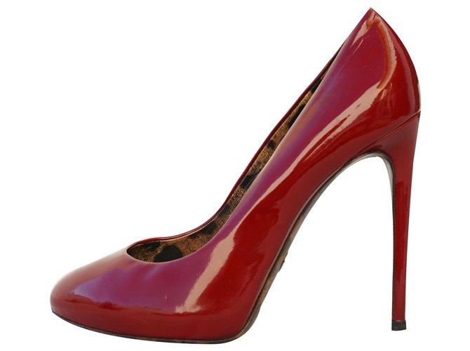 Dolce & Gabbana Heels Dark red Patent leather  ref.220293