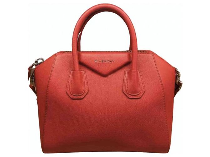 Givenchy MINI ANTIGONA BAG IN GRAINED LEATHER Red