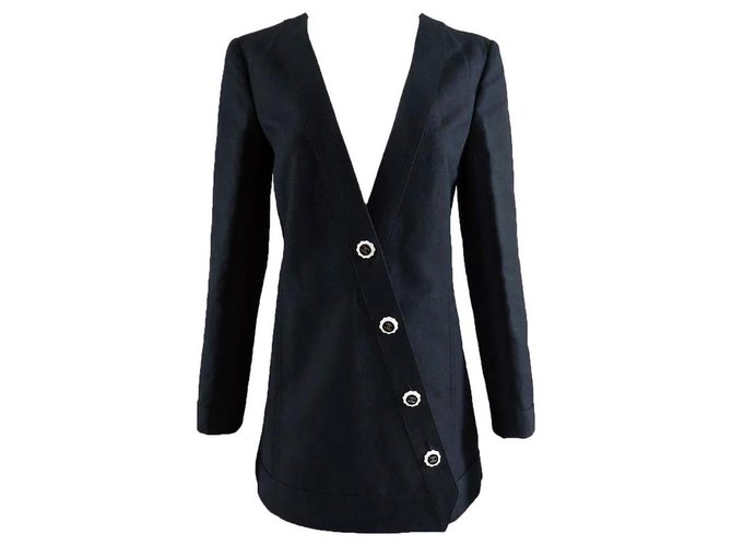 Chanel porcelain buttons jacket Black  ref.220314
