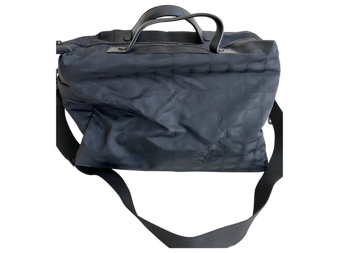 Chanel Travel bag Black Cotton  ref.220370
