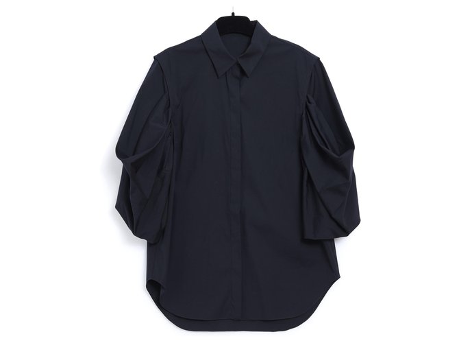 Christian Dior black drape fr38 Cotton  ref.220372