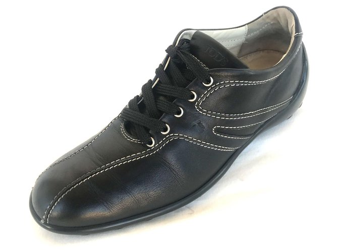 Tod's Sneakers Black Leather  ref.220377