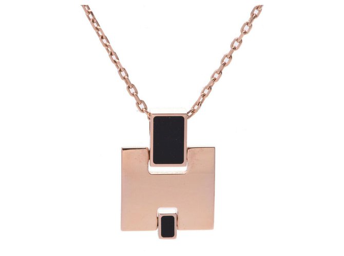 Hermès necklace Pink Gold-plated  ref.220389