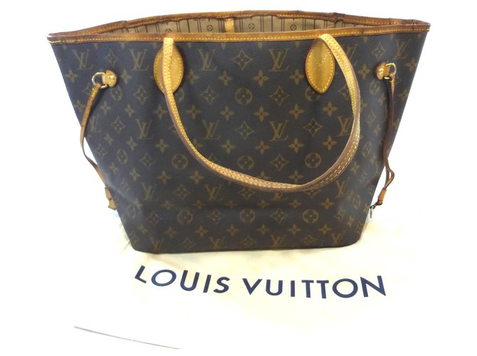 Louis Vuitton NEVERFULL MM MONOGRAMM Braun Leder  ref.220540