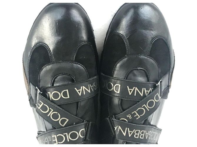 Baskets Dolce & Gabbana en cuir et daim noir 44
