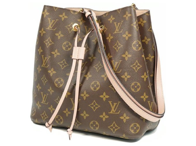 Authentic Louis Vuitton Monogram NeoNoe M44022 Should Bucket Bag MM Rose  Poudre  eBay