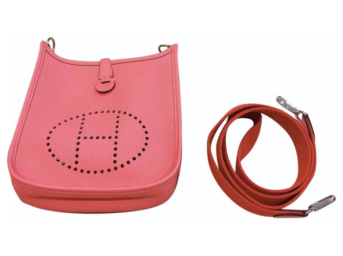 Hermès Evelyne mini tpm 16 amazona rosa Couro  ref.220644