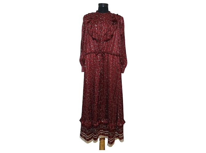 & Other Stories Maxikleid Dunkelrot Polyester Größe 36 Bordeaux