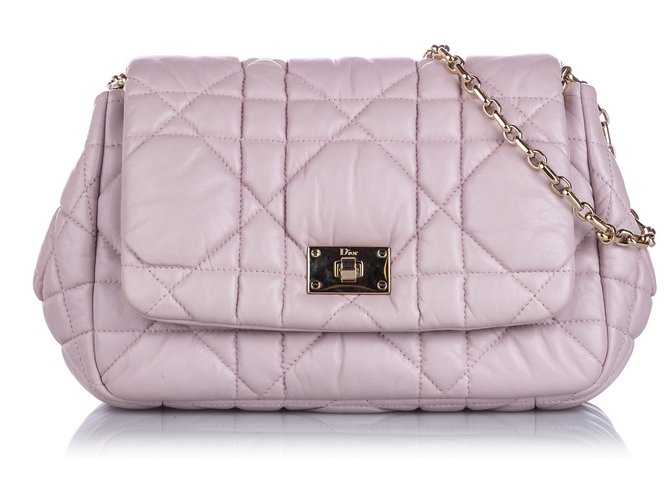 Dior Pink Cannage Milly La Foret Shoulder Bag Leather Pony-style calfskin  ref.220713