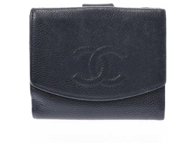 Chanel wallet Black Leather  ref.220890