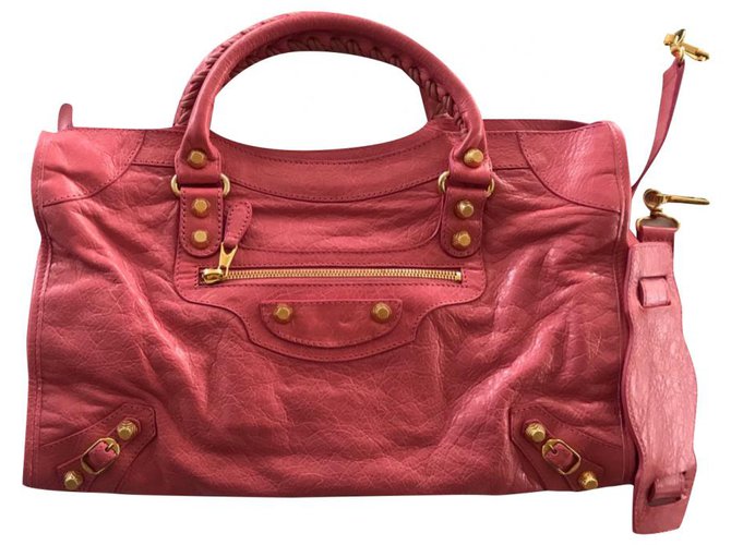 Balenciaga Pink Leather Medium City Handbag  ref.220915