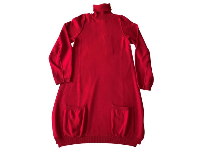 Pier Antonio Gaspari Knitwear red dress Wool  ref.220984