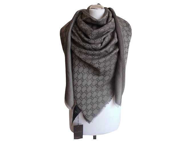 GGWEB GUCCI SCIARPA STOLA MARRONE NUOVA