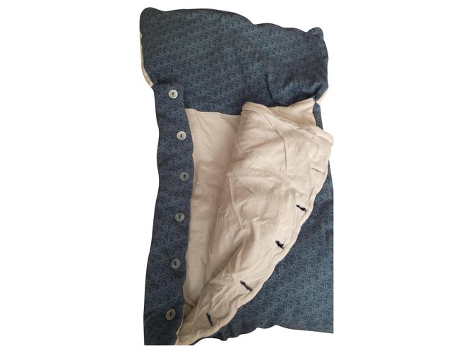 Saco de dormir / cobertor Baby Dior Azul Algodão  ref.221021