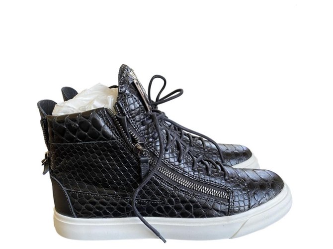 Thicken Vejhus Kassér Giuseppe Zanotti Sneakers Black Leather ref.221045 - Joli Closet