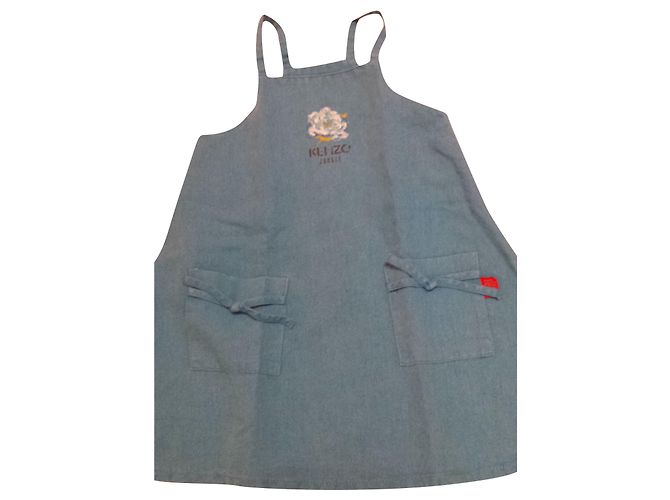 Robe Kenzo Jungle Bleue en Coton 3 ans