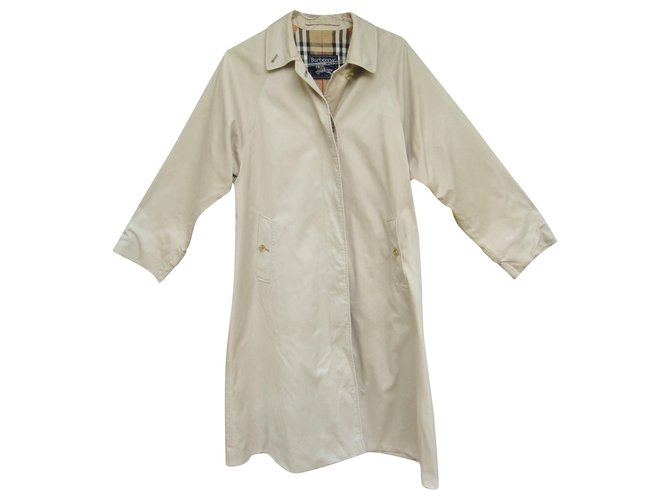 Burberry woman raincoat vintage t 38 Oversized Beige Cotton  ref.221262