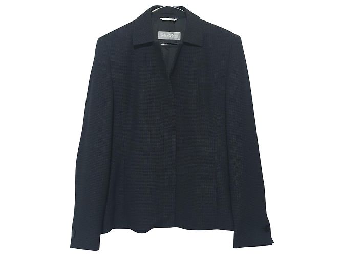 Blazer Max Mara Nero Cotone Viscosa