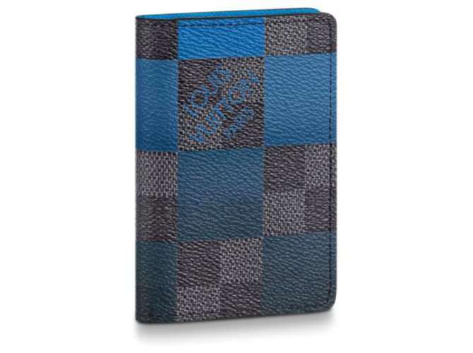 Louis Vuitton LV organizador de bolsillo nuevo Azul Cuero  ref.221319