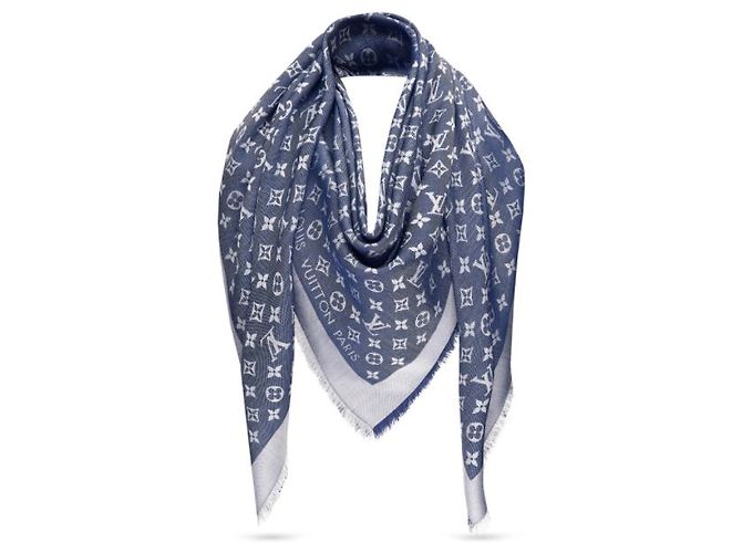 Louis Vuitton LV Shawl nuovo denim Blu