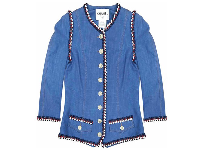 Chanel Versailles denim jacket Blue  ref.221369