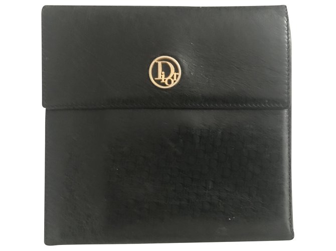 Dior Wallets Black Leather  ref.221370