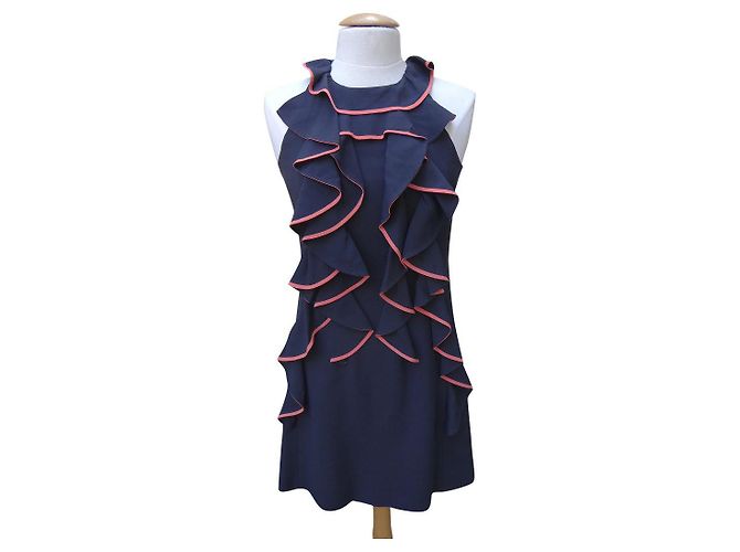 Chloé Kleid marineblau aus Viskose Größe 36