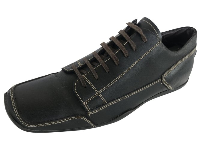Kurt Geiger Sneakers Dark brown Leather  ref.221384