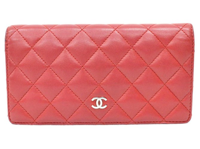 Chanel Classic Flap Red Leather  ref.221412