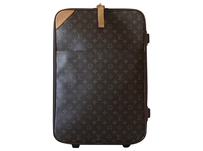 Louis Vuitton bagagem Marrom Couro  ref.221472