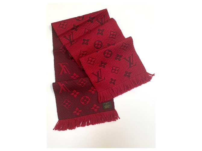 Louis Vuitton - Authenticated Logomania Scarf - Wool Red Plain for Women, Never Worn