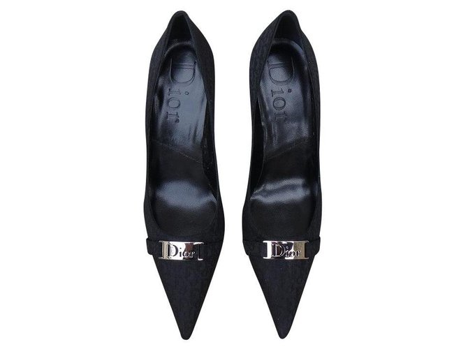 Dior Heels Black Cloth  ref.221589