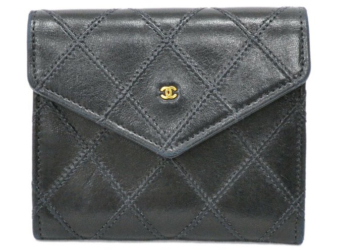 Chanel COCO Mark Black Leather  ref.221593