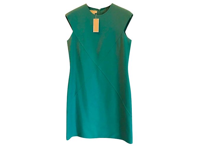 Vestido Michael Kors de lana azul verde