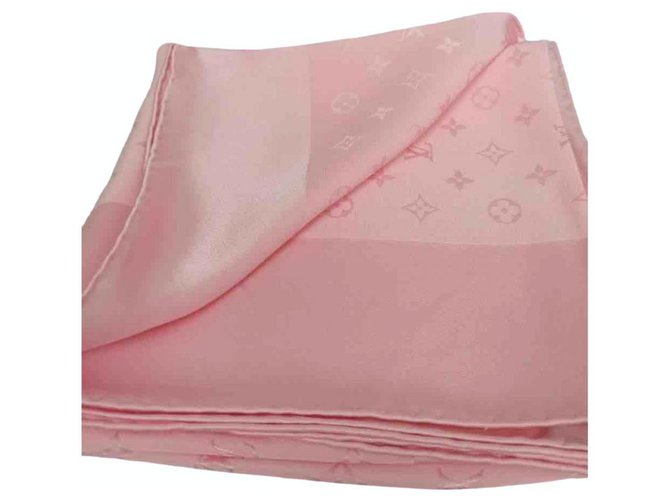 Louis Vuitton Lenços de seda Rosa  ref.221640