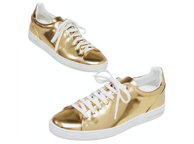 louis vuitton shoes gold